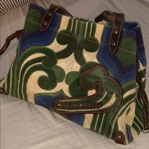 Vintage rare Miu Miu canvas leather purse 2005